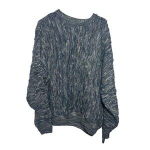 Idea Uomo Cable Knit Sweater Men XL Cotton Blend Crewneck Pullover